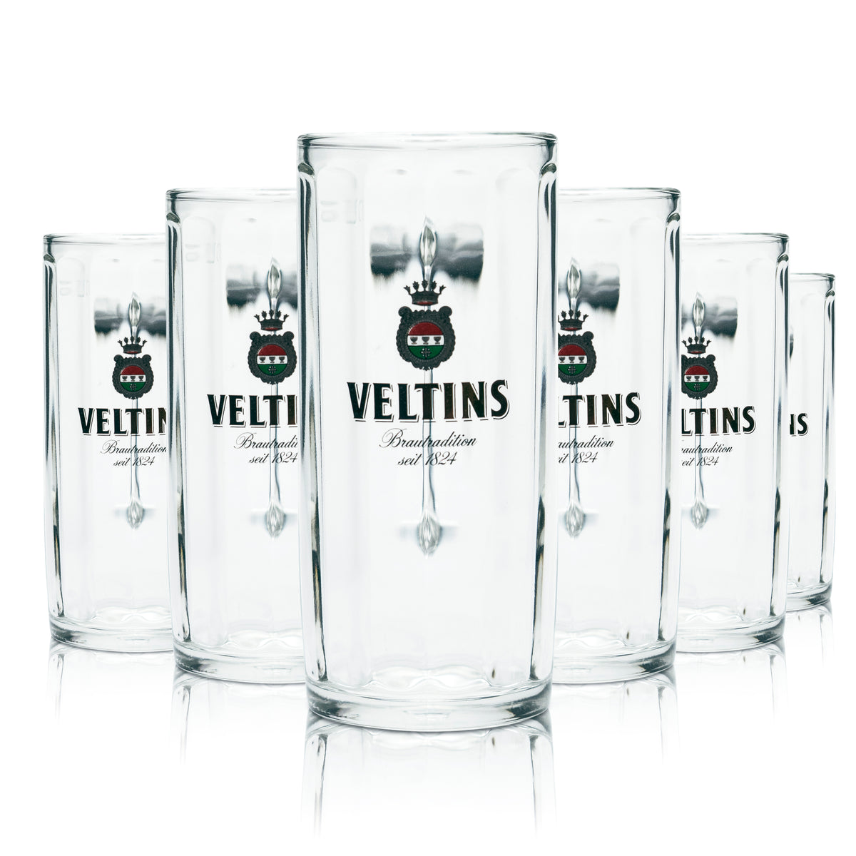 6 bicchieri da birra Veltins da 0,3 l, boccale, boccale da birra, calibrato, per ristorazione, birrificio, birra chiara – Vista 4