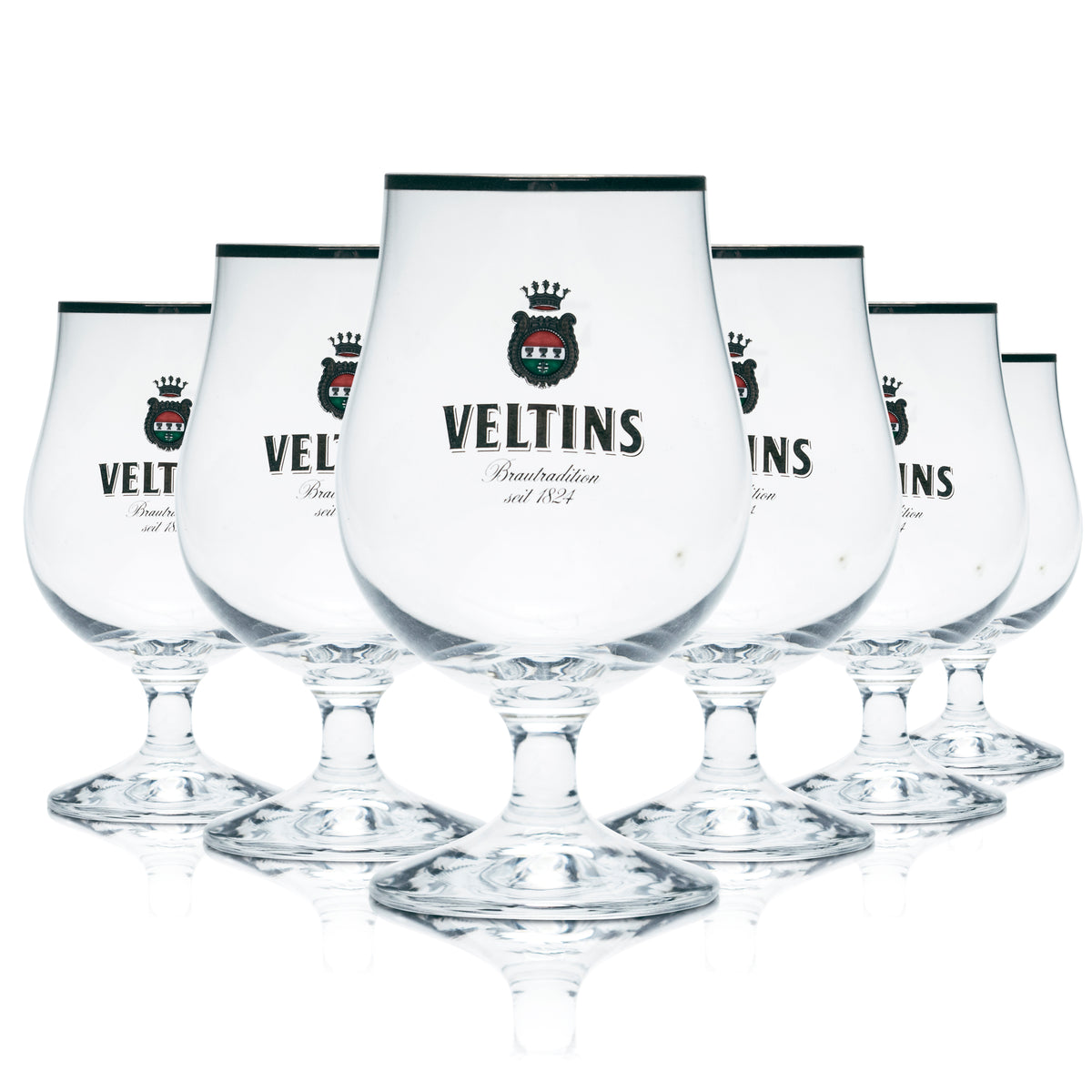 6 bicchieri da birra Veltins 0,3 l, forma tulipano, bordo dorato, Eich Gastro Pils – Vista 5