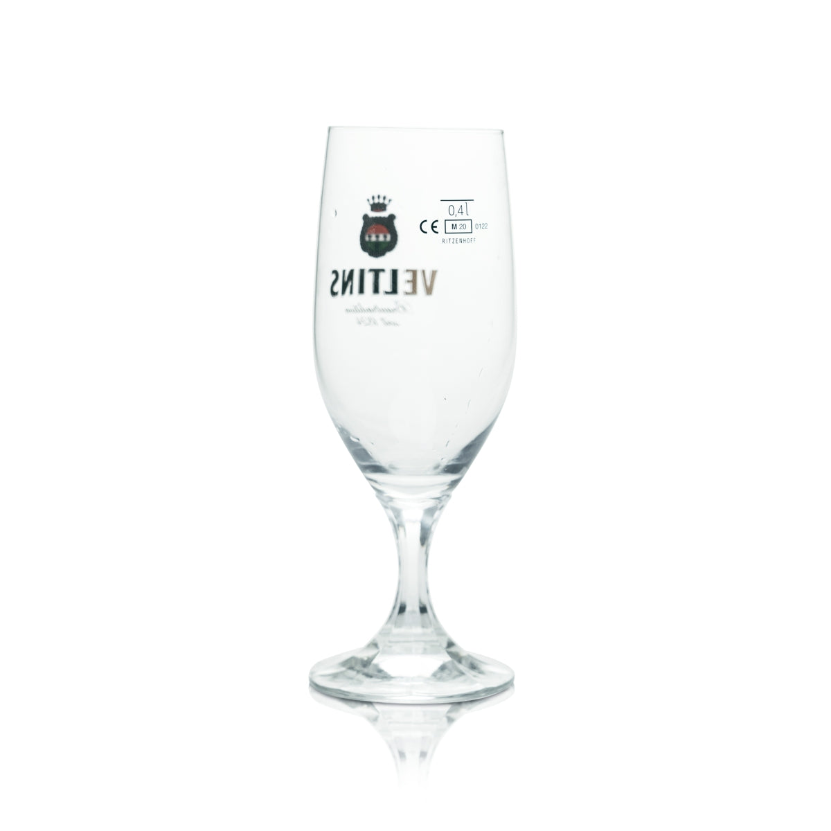 6 bicchieri Veltins da 0,4 l a forma di coppa Pilsener Tulipano per birra, birrificio, ristorazione, calibrati V+ – Vista 3