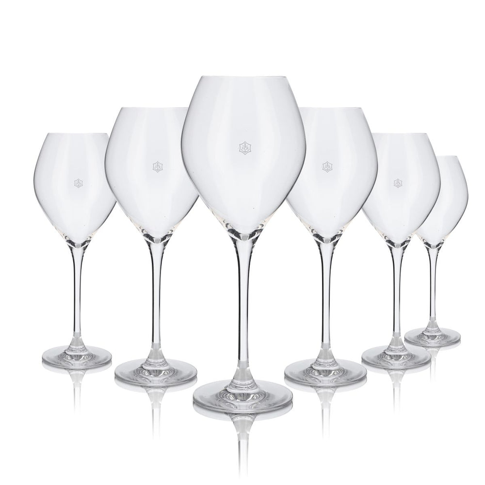 6 bicchieri Veuve Clicquot 0,29 l per champagne o spumante, set di bicchieri panciuti, eleganti