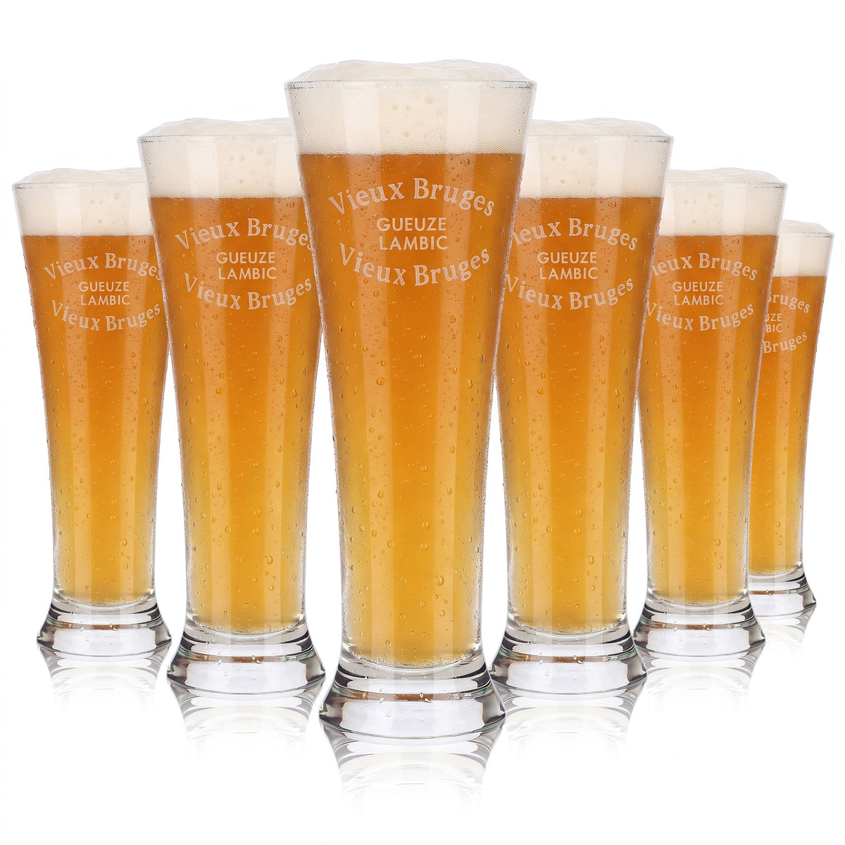 6 bicchieri da birra Vieux Bruges, formato calice da 0,36 l, Gueuze Lambic (set da 6)