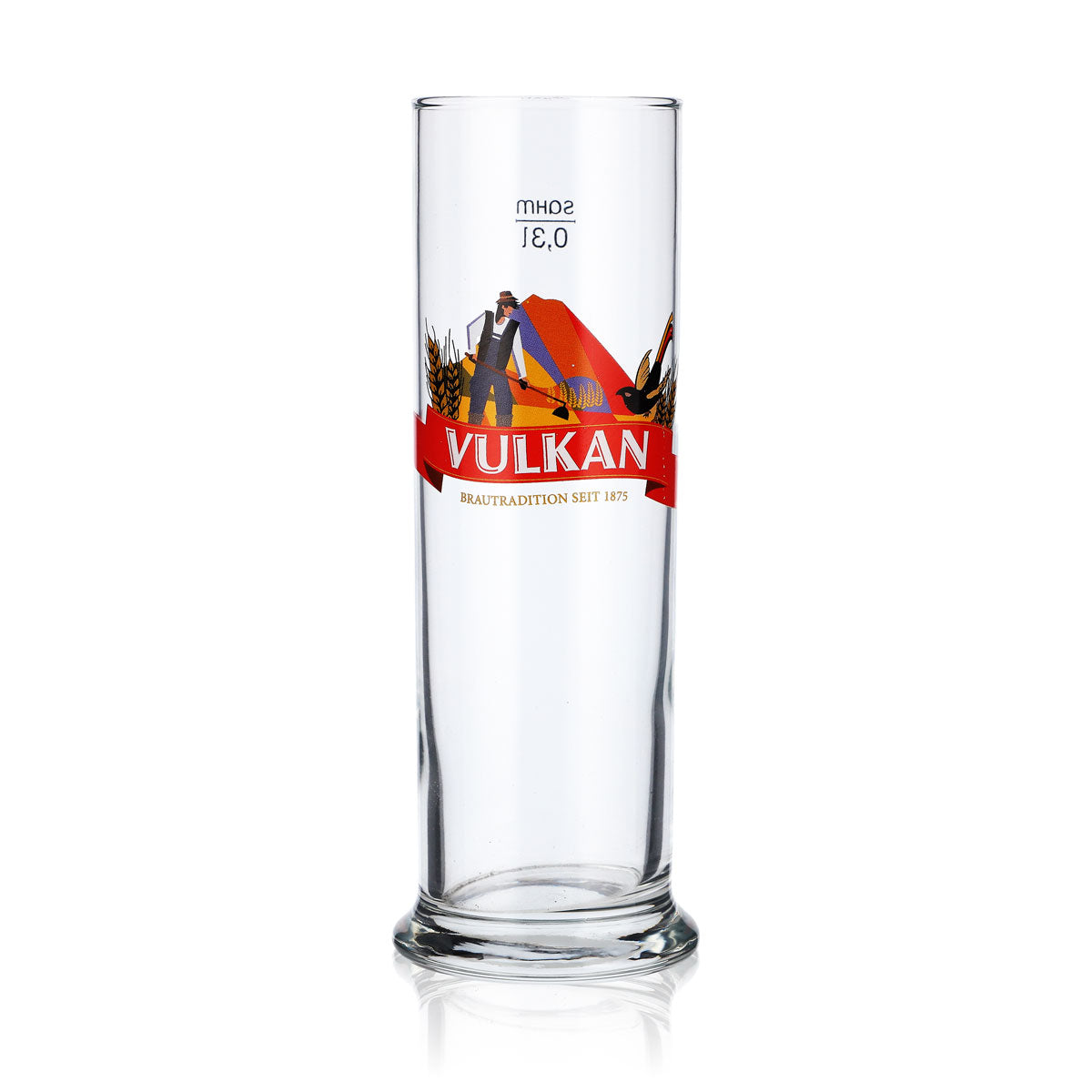 6 bicchieri da birra Vulkanbräu da 0,3 l Bicchieri da birra Bicchiere da birra Banner rosso – Vista 2