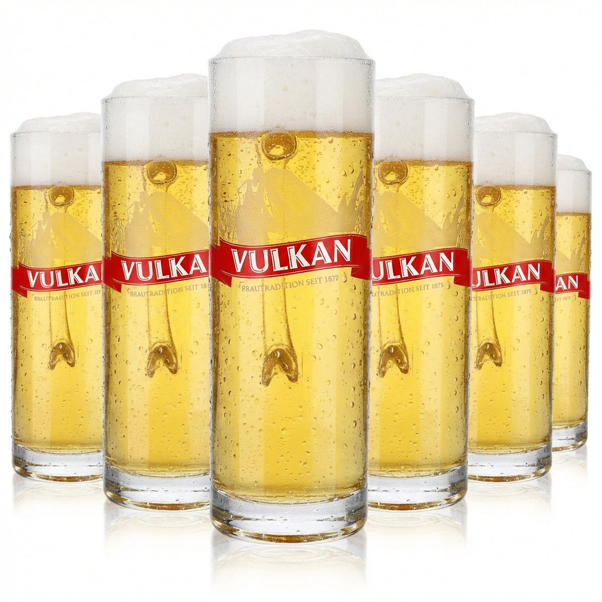 6 bicchieri da birra Vulkanbräu da 0,3 l, boccale, boccale da birra Dallas