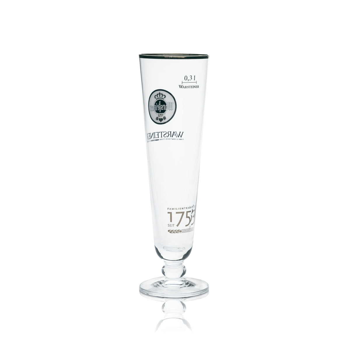 6 bicchieri da birra Warsteiner 0,3 l a forma di calice con bordo dorato, birrificio Gastro 1753 – Vista 3
