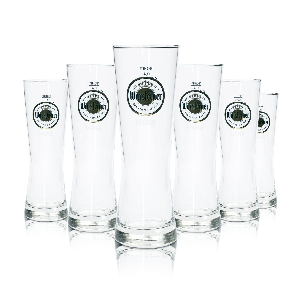 6 bicchieri da birra Warsteiner 0,4 l Herb Cup bicchieri tulipano Willi Bar