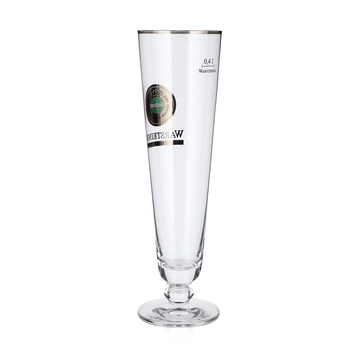 6 bicchieri da birra Warsteiner da 0,4 l, a forma di coppa, con bordo argentato, gusto amaro – Vista 4