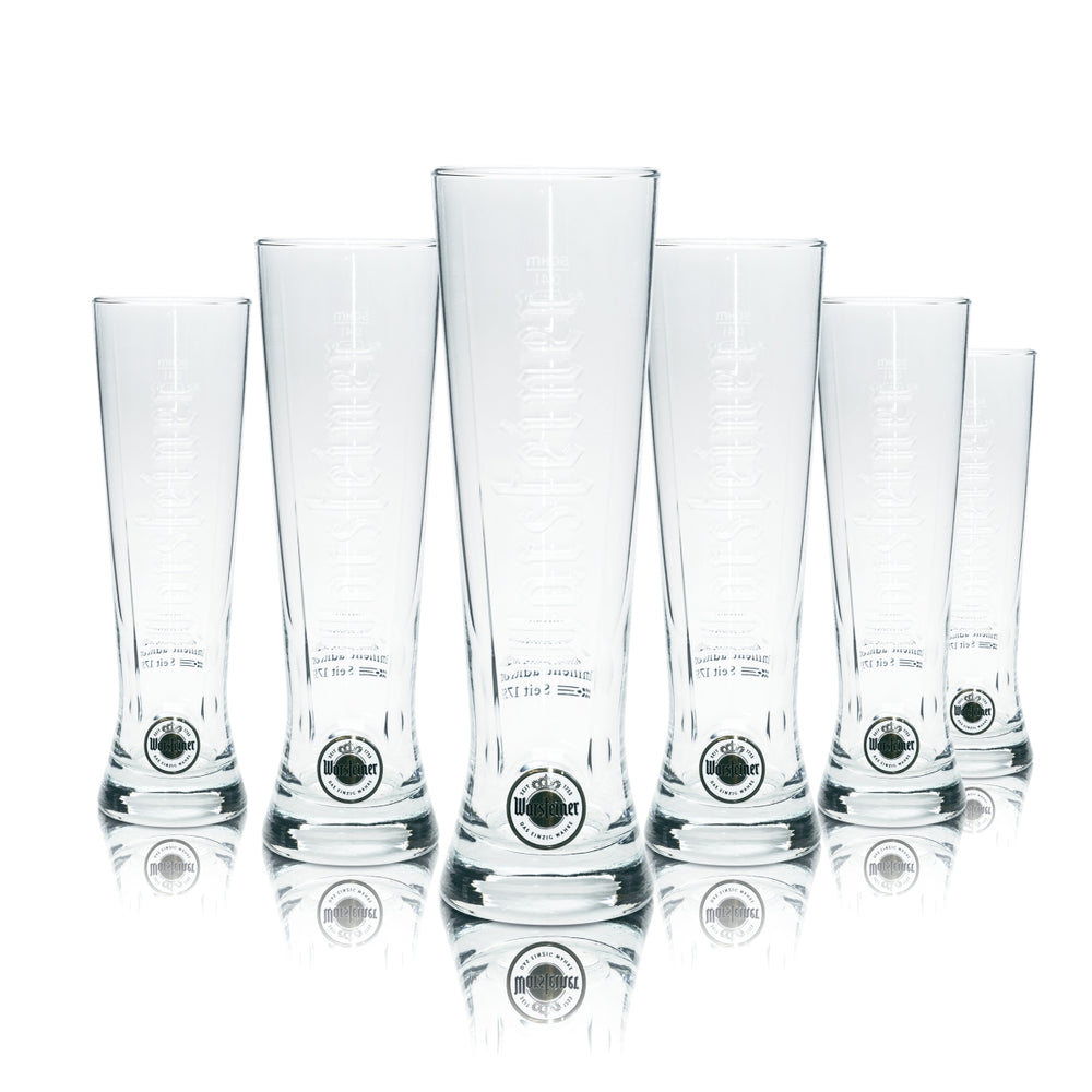 6 bicchieri da birra Warsteiner 0,4 l Premium Cup Relief Pils bicchieri a stelo flûte Beer