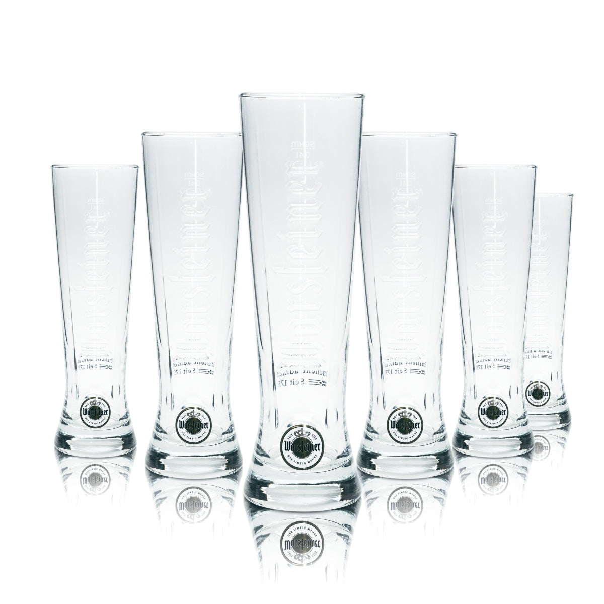 6 bicchieri da birra Warsteiner 0,4 l Premium Cup Relief Pils bicchieri a stelo flûte Beer