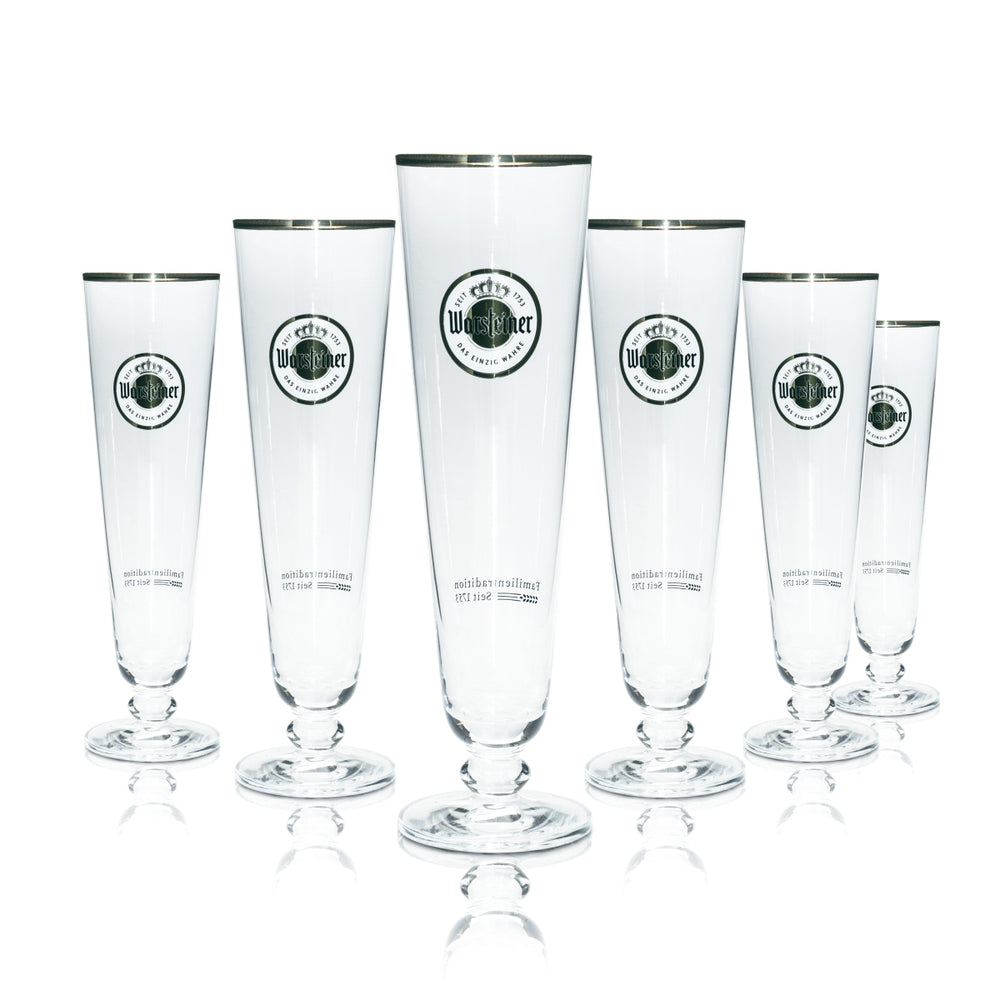 6 bicchieri da birra Warsteiner 0,4 l Tulipano esclusivi bicchieri a calice birra Pils birrifico