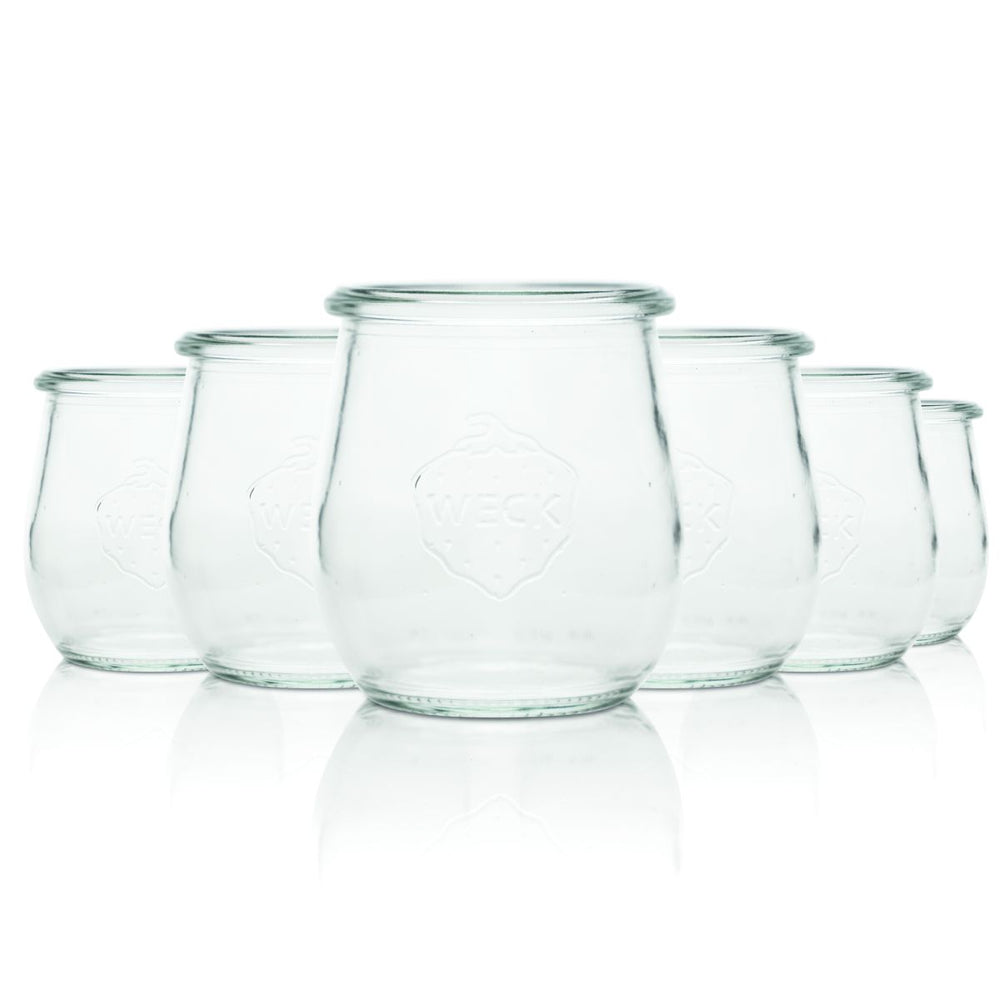 6x Weck Dessert Glass 0,22 l Barattolo per conserve Barattolo per dessert Budino Mousse Crema