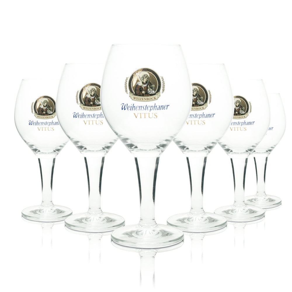 6 bicchieri da birra Weihenstephan 0,5 l a forma di coppa Vitus Maxime Sahm Tulipano Pils