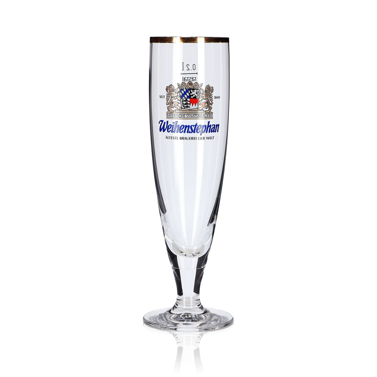 6 bicchieri Weihenstephan da 0,2 l, set di bicchieri a calice con bordo dorato, birraia, gastronomia – Vista 2