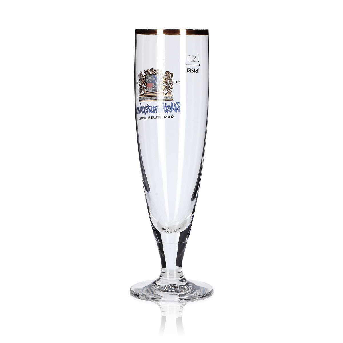 6 bicchieri Weihenstephan da 0,2 l, set di bicchieri a calice con bordo dorato, birraia, gastronomia – Vista 3