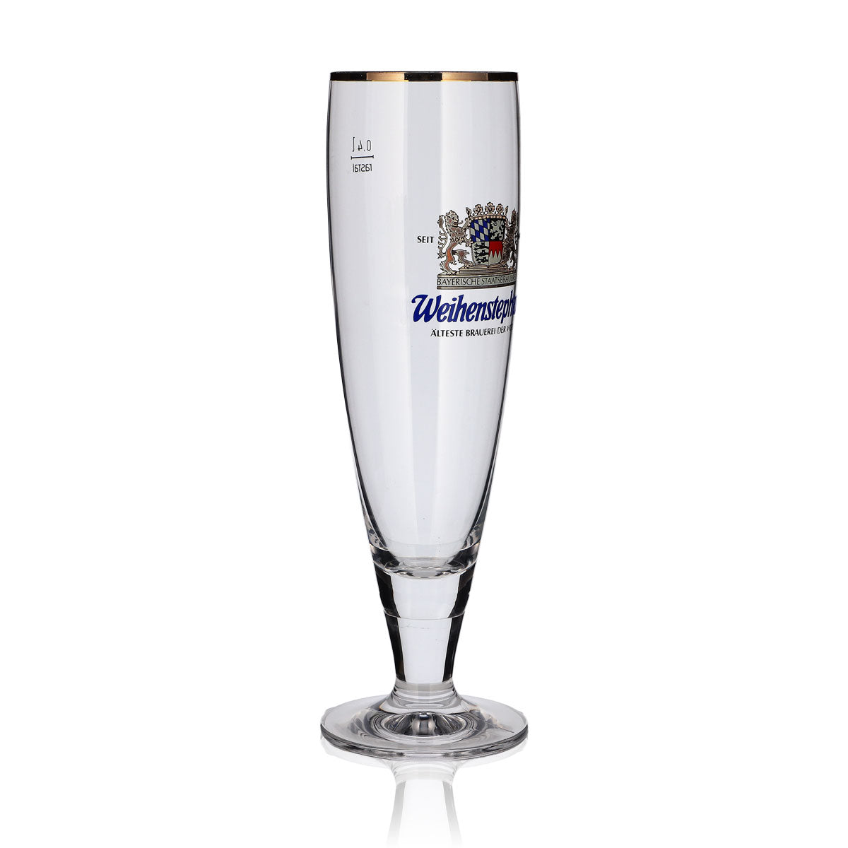 6 bicchieri Weihenstephan 0,4 l, forma Pilstulpe, bordo dorato, set di bicchieri da birra per la ristorazione – Vista 3