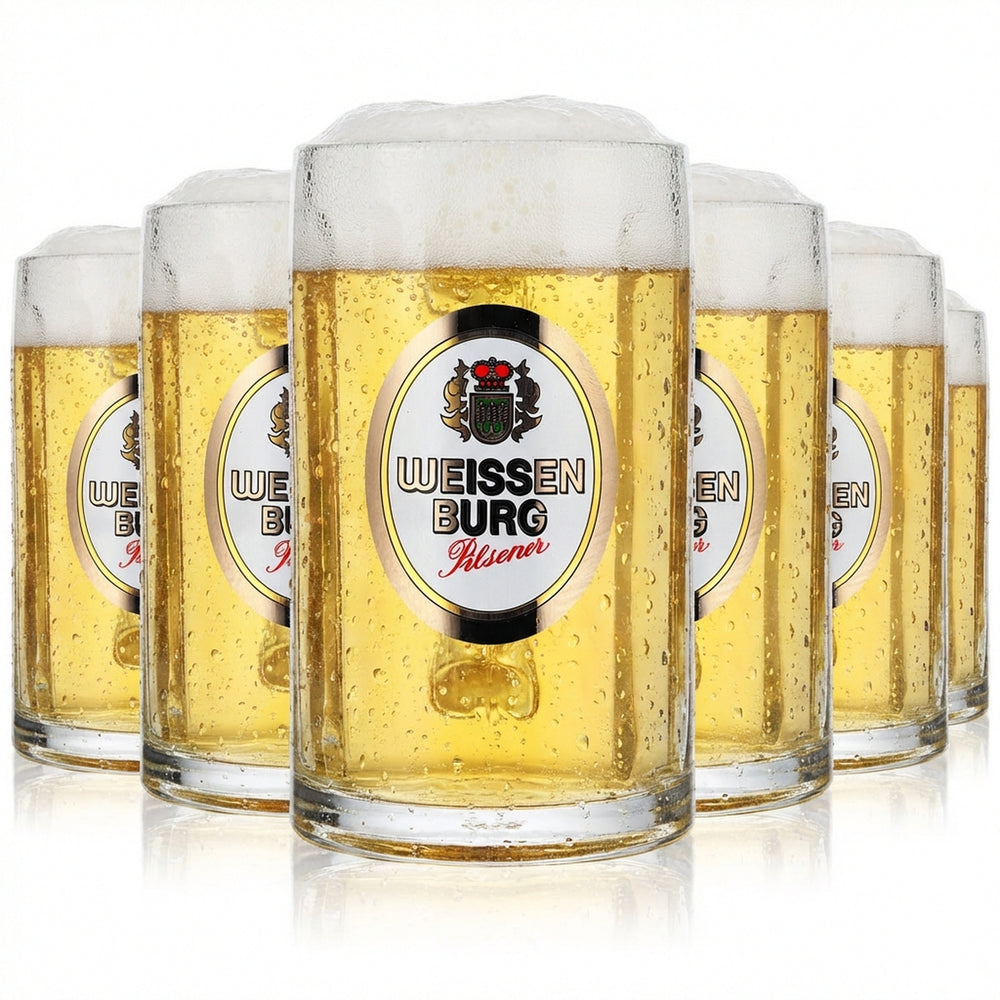 6 bicchieri da birra Weissenburg Boccale da 0,3 l con manico Glückauf Seidel Rastal