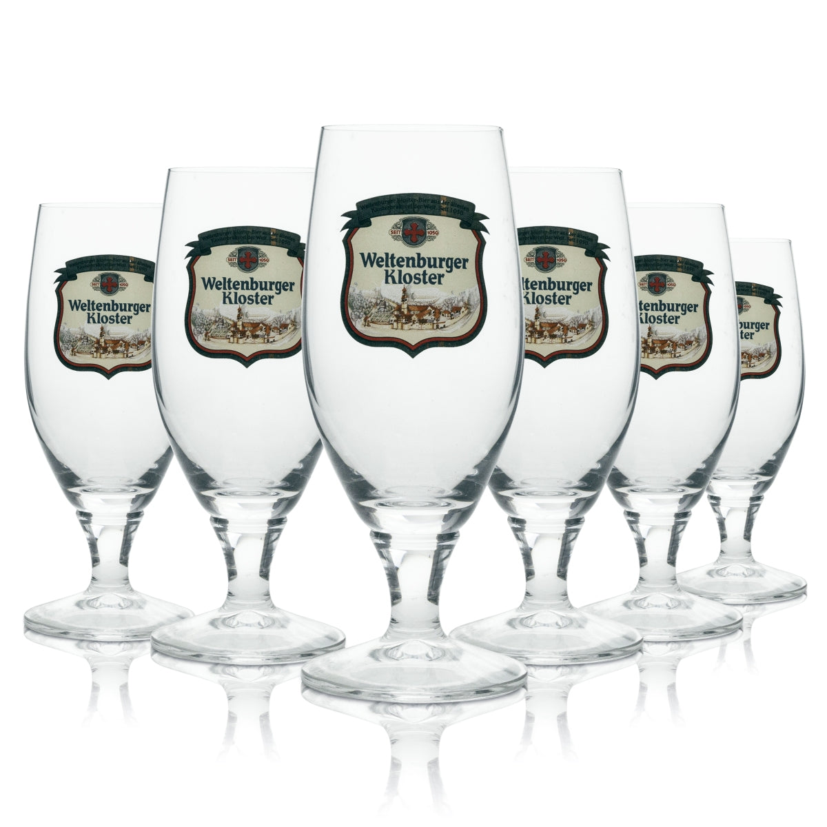 6 bicchieri da birra Weltenburger Kloster 0,2 l con logo rosso Rastal