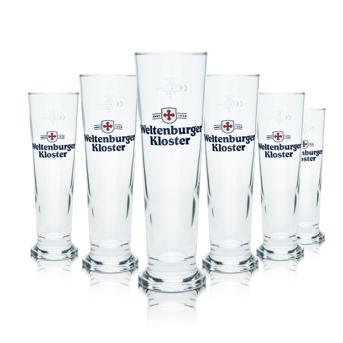 6 bicchieri da birra Weltenburger Kloster 0,3 l Willi Becher Set di bicchieri a calice Birrificio
