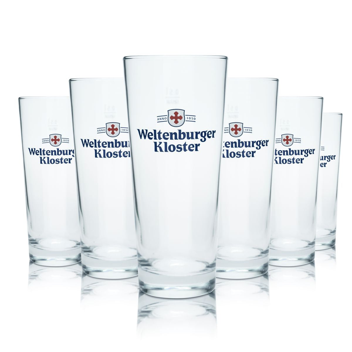 6 bicchieri da birra Weltenburger Kloster 0,5 l Willi Becher Set di bicchieri a calice Birrificio