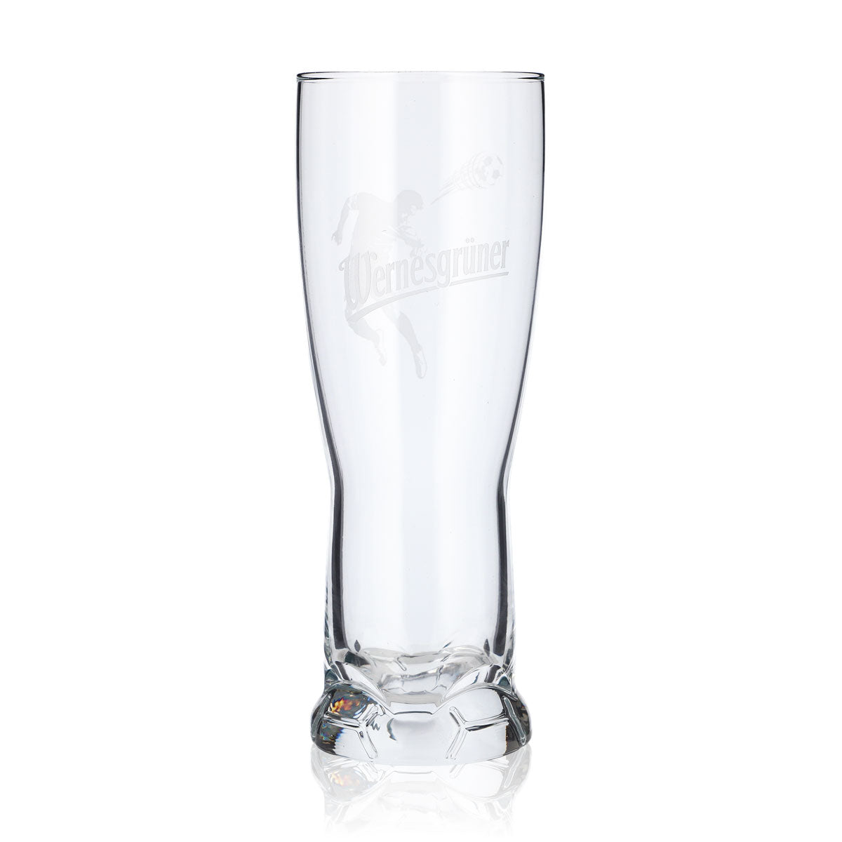 Bicchiere da birra Wernesgrüner da 0,37 l, bicchiere da calcio, bicchiere da birra con rilievo (set da 6) – Vista 2