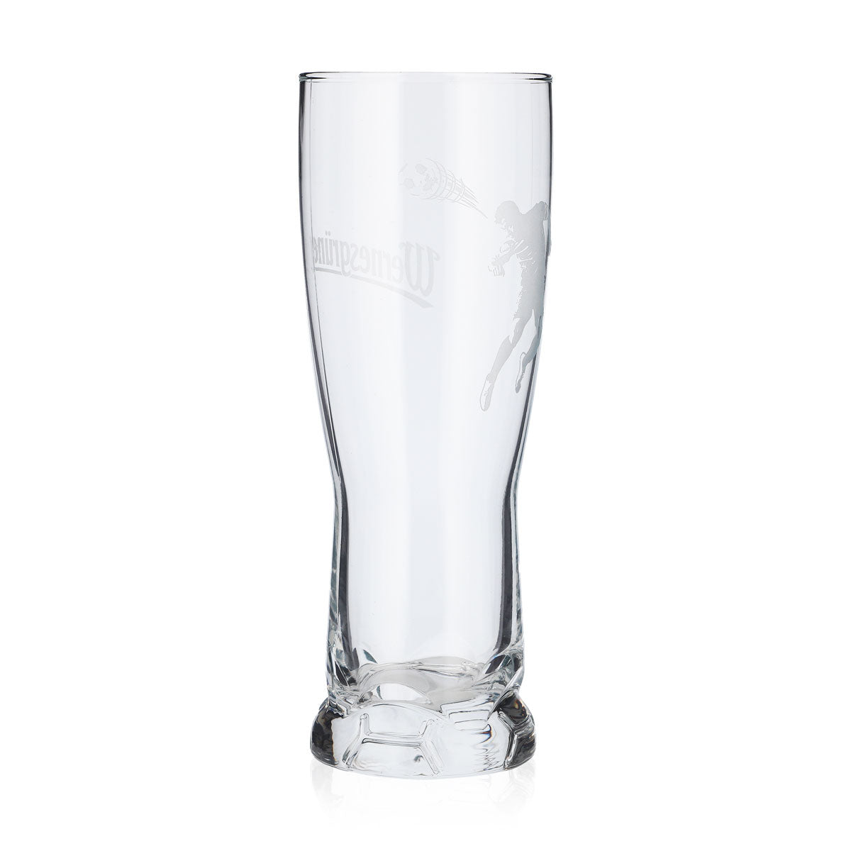 Bicchiere da birra Wernesgrüner da 0,37 l, bicchiere da calcio, bicchiere da birra con rilievo (set da 6) – Vista 5