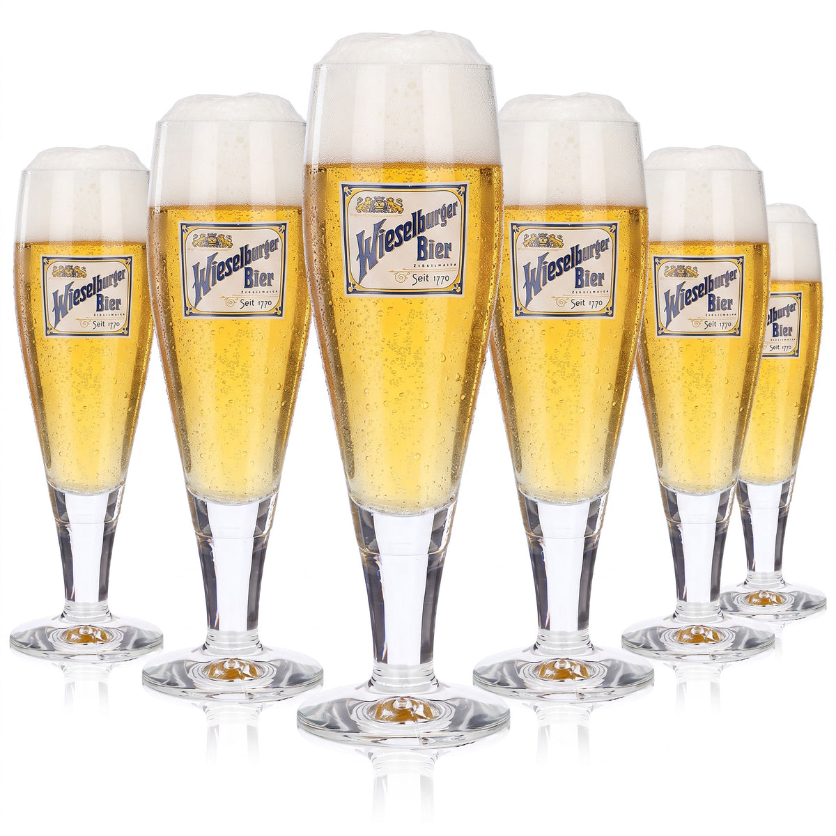 6 bicchieri da birra Wieselburger, bicchieri da birra a calice da 0,2 l Sahm Monza (set da 6)