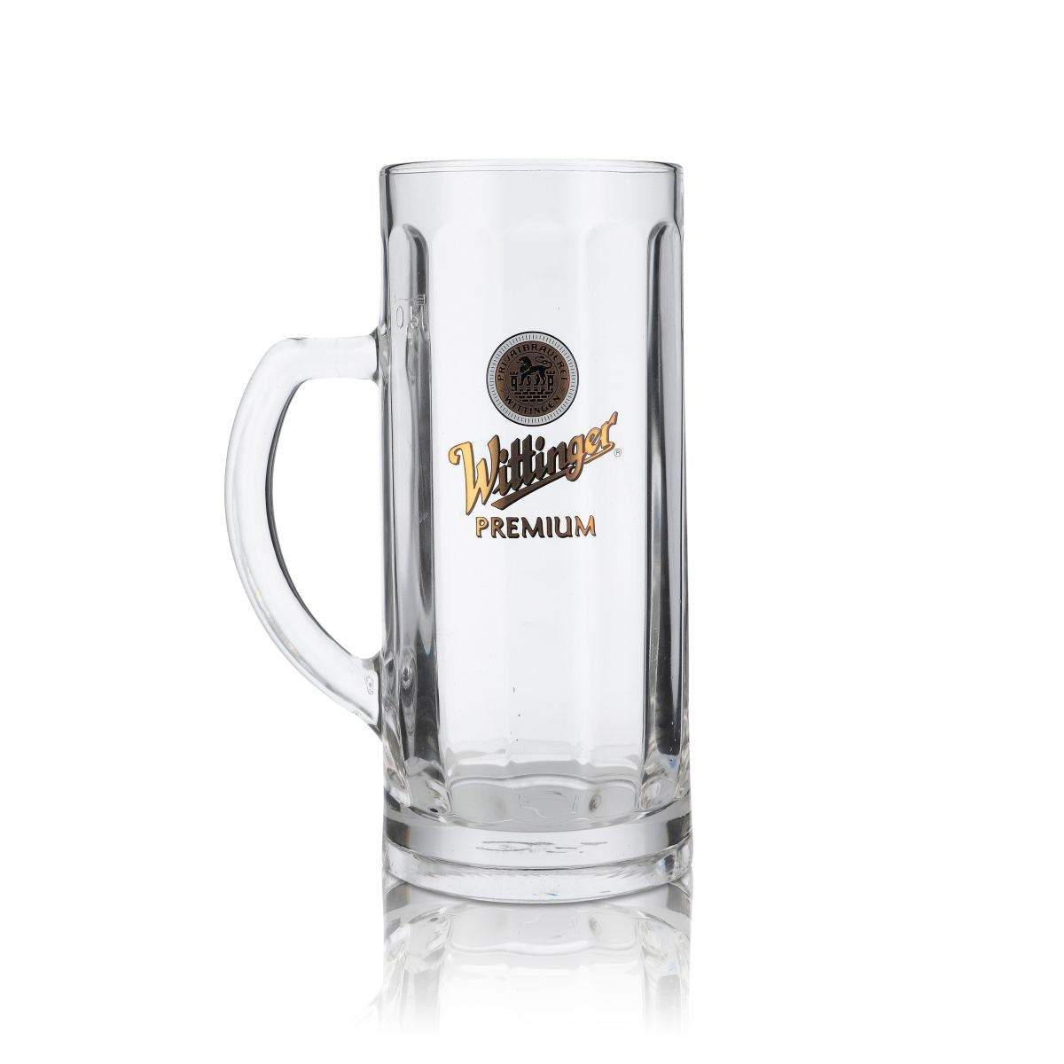 6 bicchieri da birra Wittinger da 0,5 l con logo Seidel in rilievo dorato – Vista 2