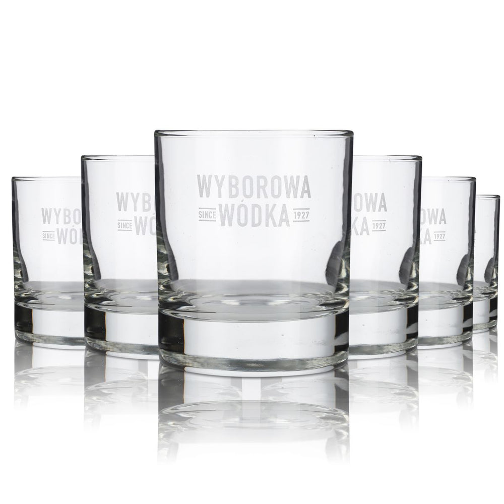 6 bicchieri Wyborowa 0,2 l Set di bicchieri tumbler Vodka Longdrink Cocktail Aperitivo