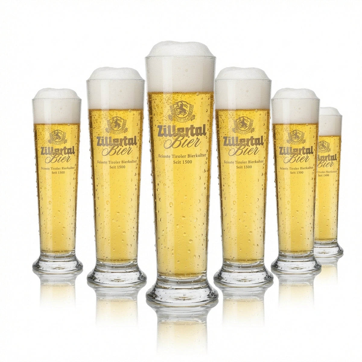 6 bicchieri Zillertal da 0,3 l per birra bianca Set di bicchieri Hefeweizen Birrificio Gastronomico Calibrato