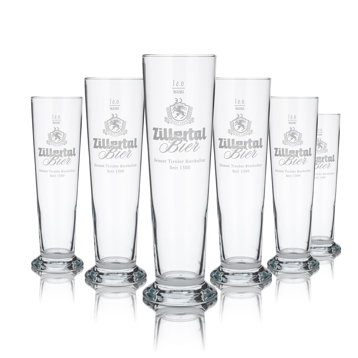 6 bicchieri Zillertal da 0,5 l per birra bianca Set di bicchieri Hefeweizen Birrificio Gastronomico Calibrato – Vista 5