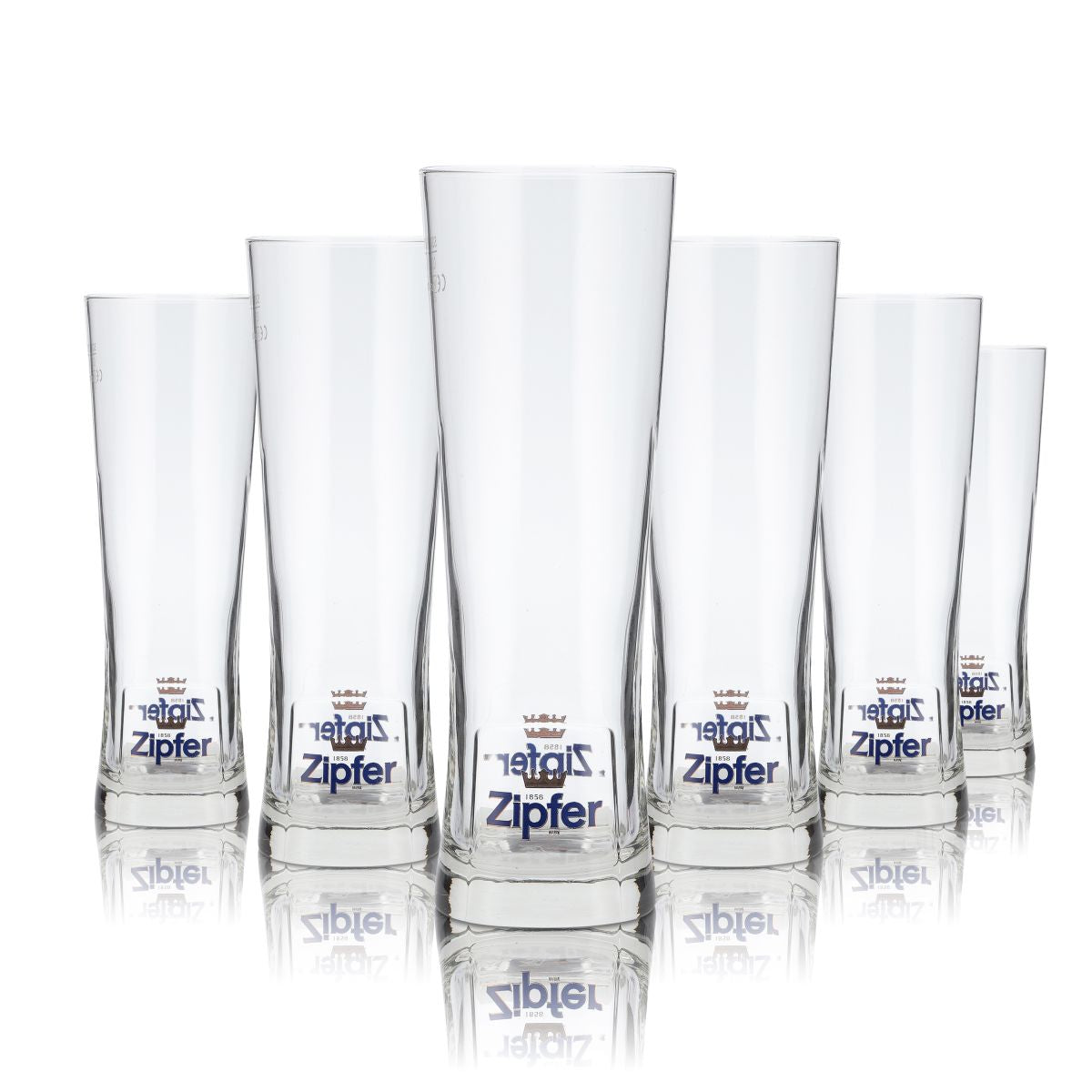 6 bicchieri Zipfer da 0,5 l in vetro design, set di bicchieri da birra Kellerbier, birrificio, ristorazione