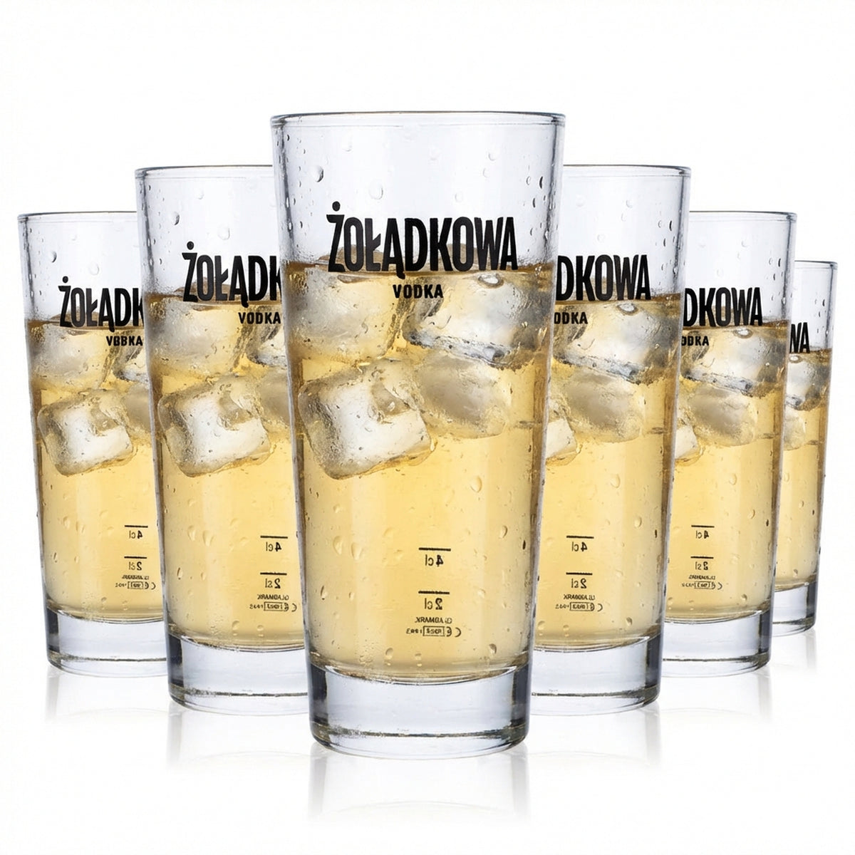 6 bicchieri da vodka Zoladkowa da 0,33 l Bicchieri da long drink Bicchieri impilabili