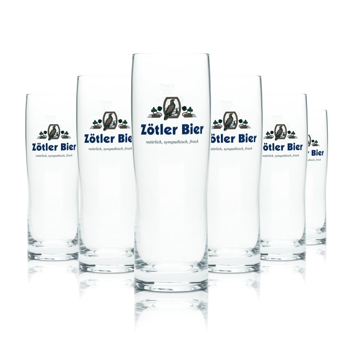 6 bicchieri da birra Zötler 0,3 l Bicchieri Allgäu Brauerei Rettenberg Craft Gastro