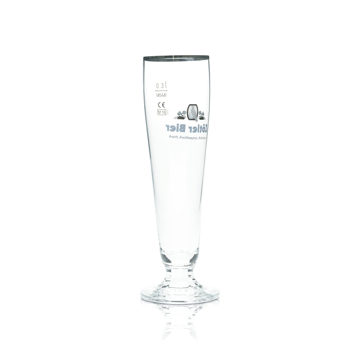 6 bicchieri da birra Zötler 0,3 l a forma di coppa con bordo dorato Birrificio Allgäu Gastro Bar – Vista 3