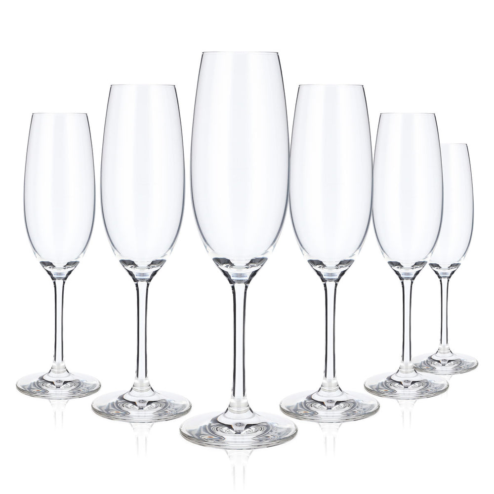 6 bicchieri da spumante Zwiesel Bicchieri da spumante Flöter Bicchieri da spumante Cavaglas 0,1 l Bicchiere a flauto Ivento