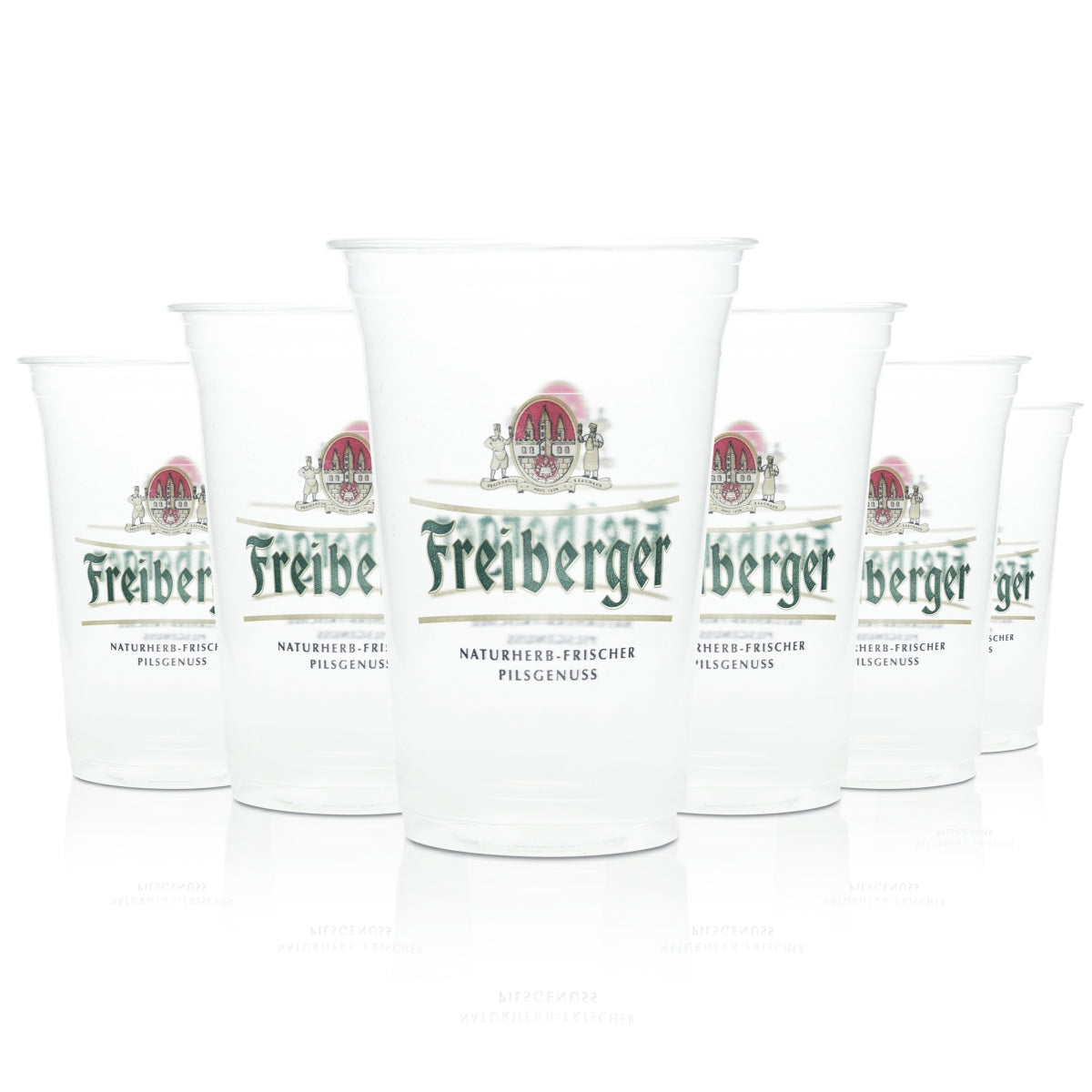 70 bicchieri riutilizzabili per birra Freiberger Bicchieri in plastica biologica trasparenti 400 ml nuovi