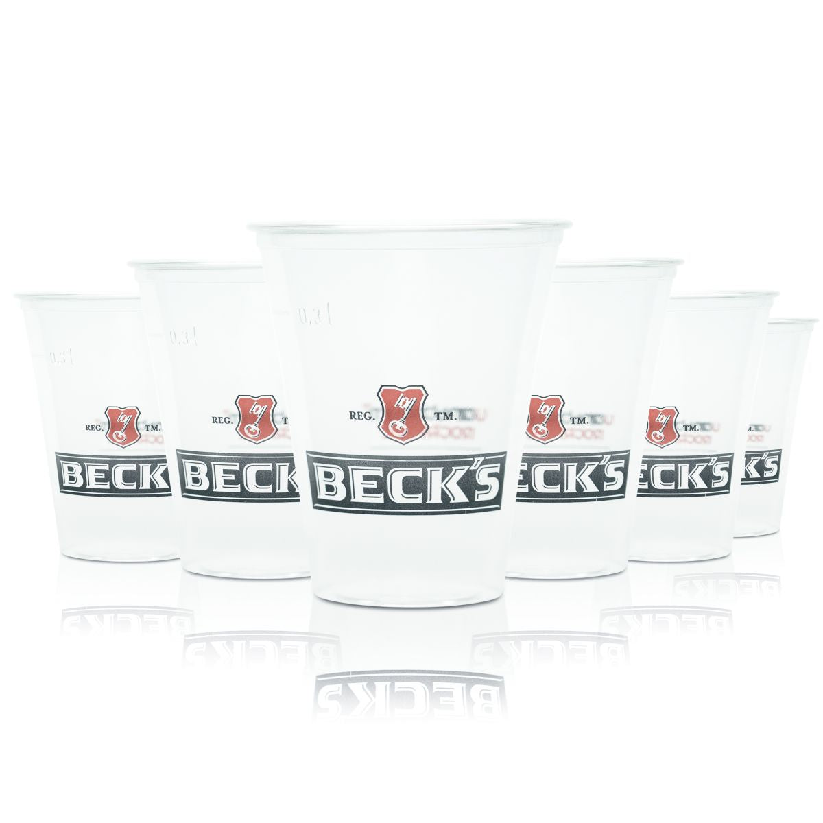 75x bicchieri monouso in plastica Becks Bicchieri in plastica da birra da 0,3 l Bicchieri per feste