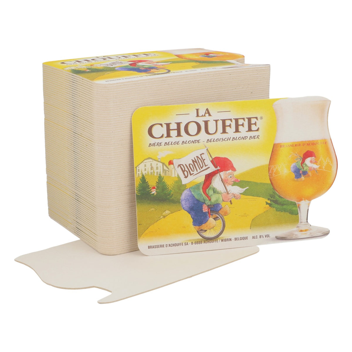 75x Brasserie D'Achouffe Sottobicchieri Sottobicchieri in vetro "Blonde"
