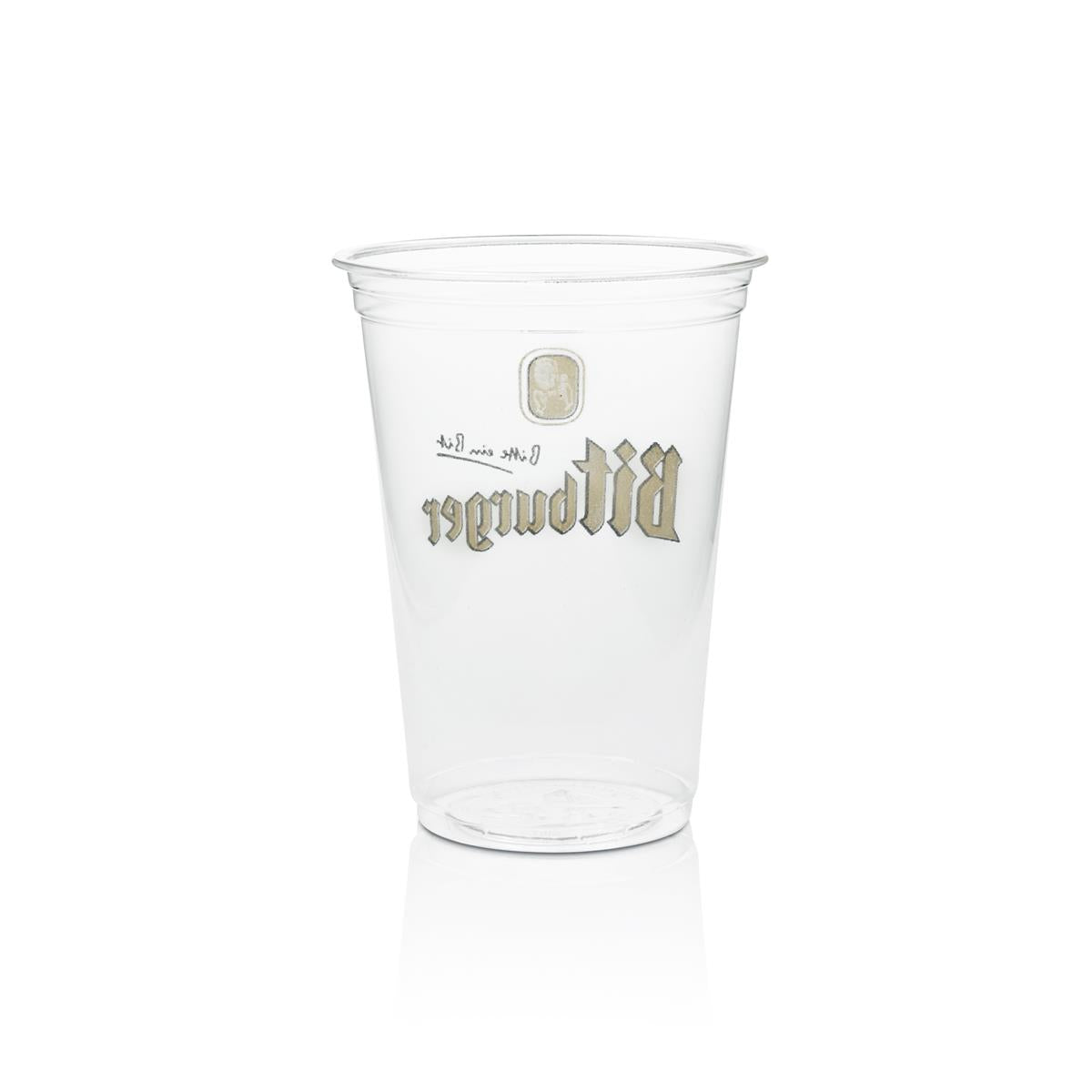 80 bicchieri Bitburger da 0,25 l in plastica monouso per birra, calibrati, prodotti biologici – Vista 3