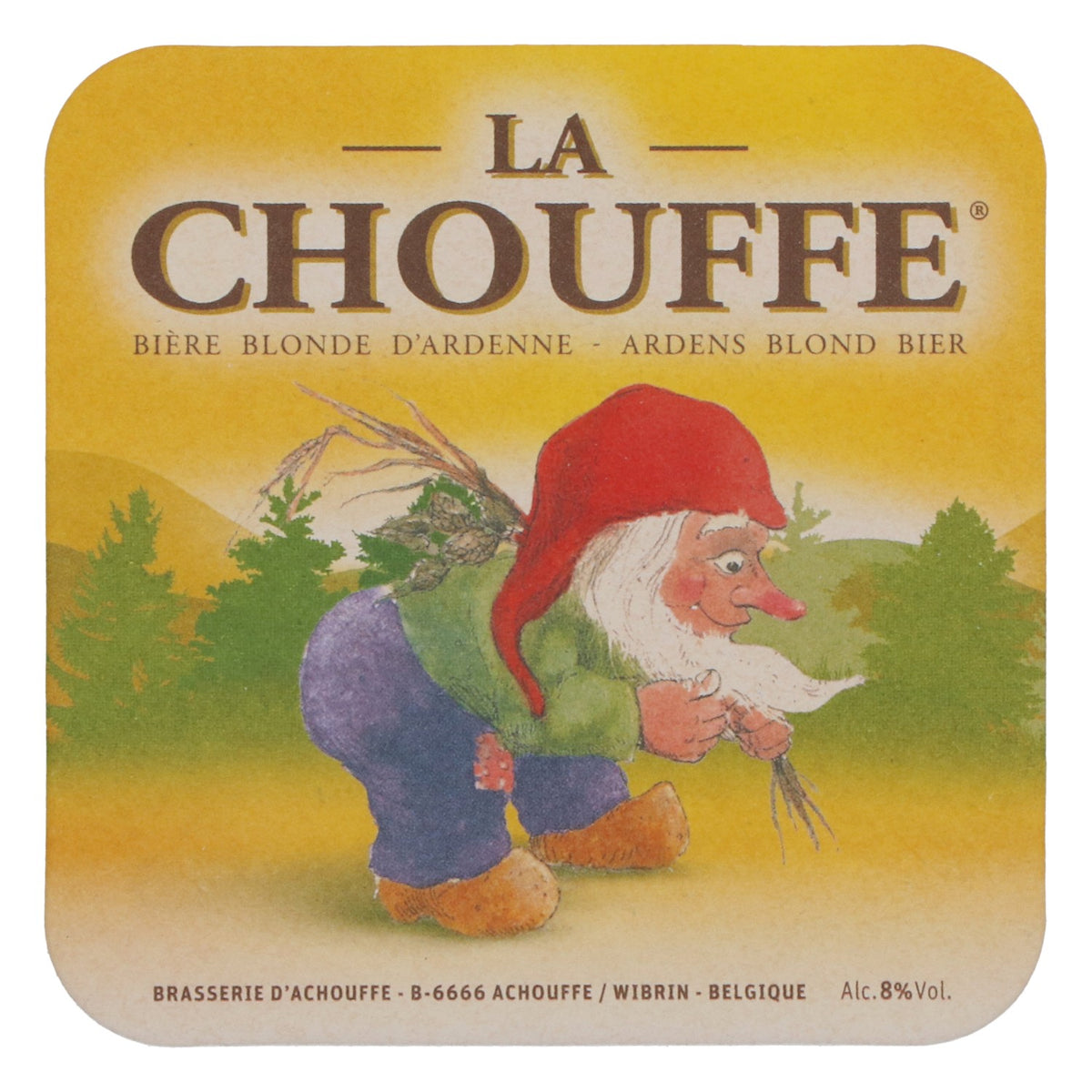 80x Brasserie D'Achouffe Birra Sottobicchieri Sottobicchieri in vetro Giallo – Vista 3
