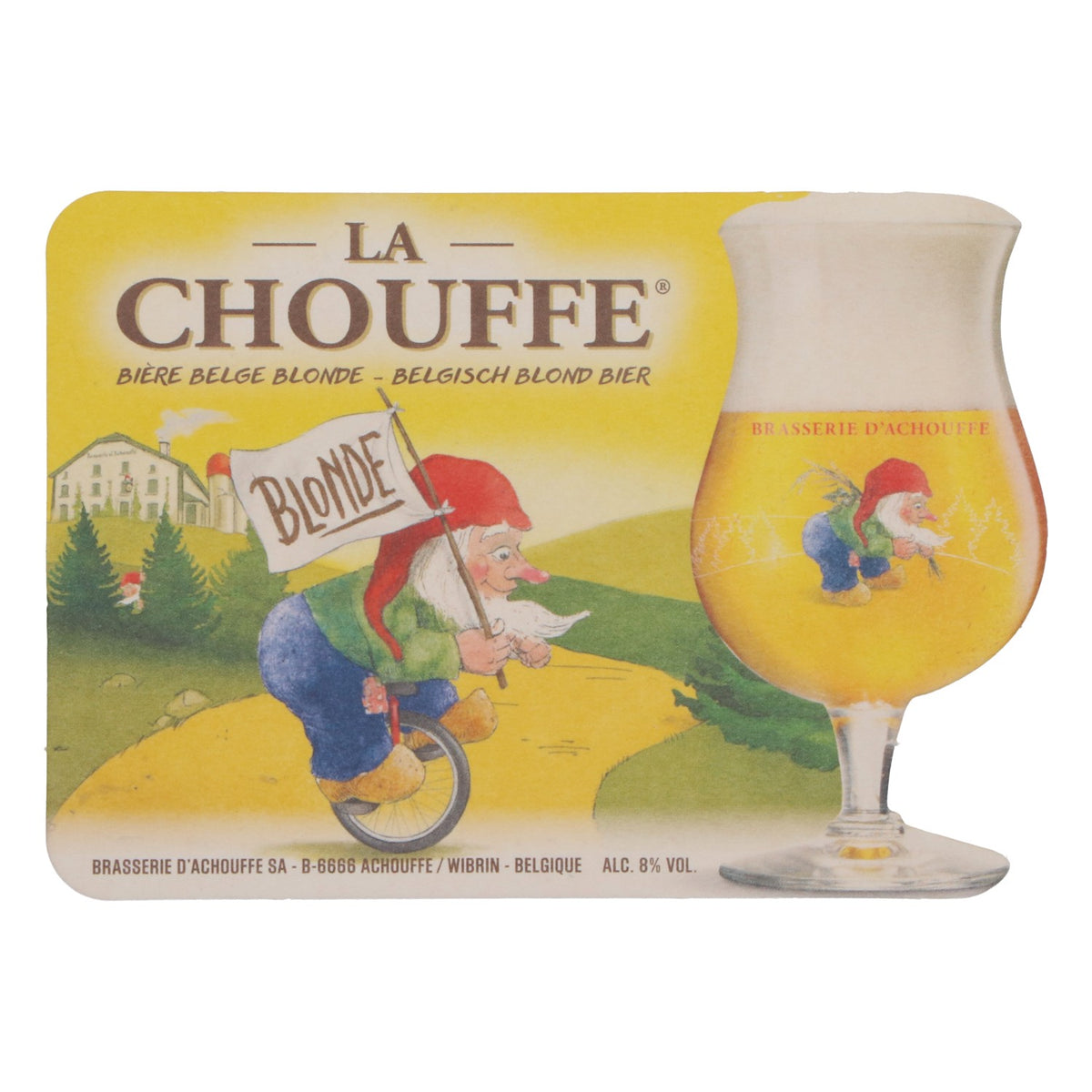 80x Brasserie D'Achouffe Birra Sottobicchieri Sottobicchieri in vetro Fustellati – Vista 3