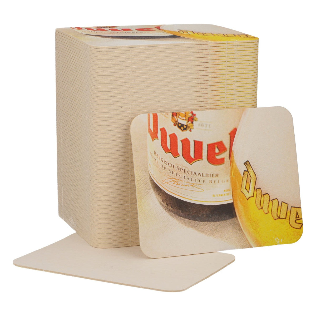 Duvel Beer Bar Bundle Set I composto da 6 bicchieri da birra da 0,33 l e 80 sottobicchieri con supporto – Vista 4