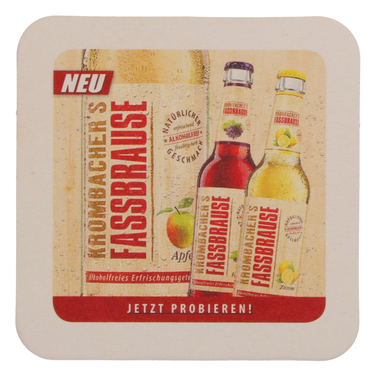 80 sottobicchieri Krombacher Sottobicchieri Sottobicchieri in vetro Accessori da bar Fassbrause "Ue" – Vista 3