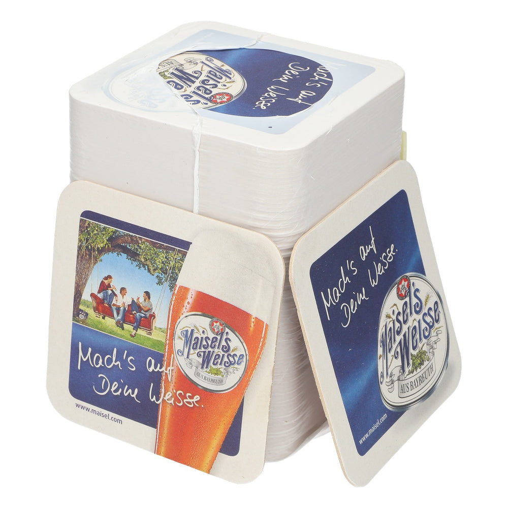80x sottobicchieri Maisels Weisse 9x9 cm con protezione antigoccia per bicchieri e bottiglie