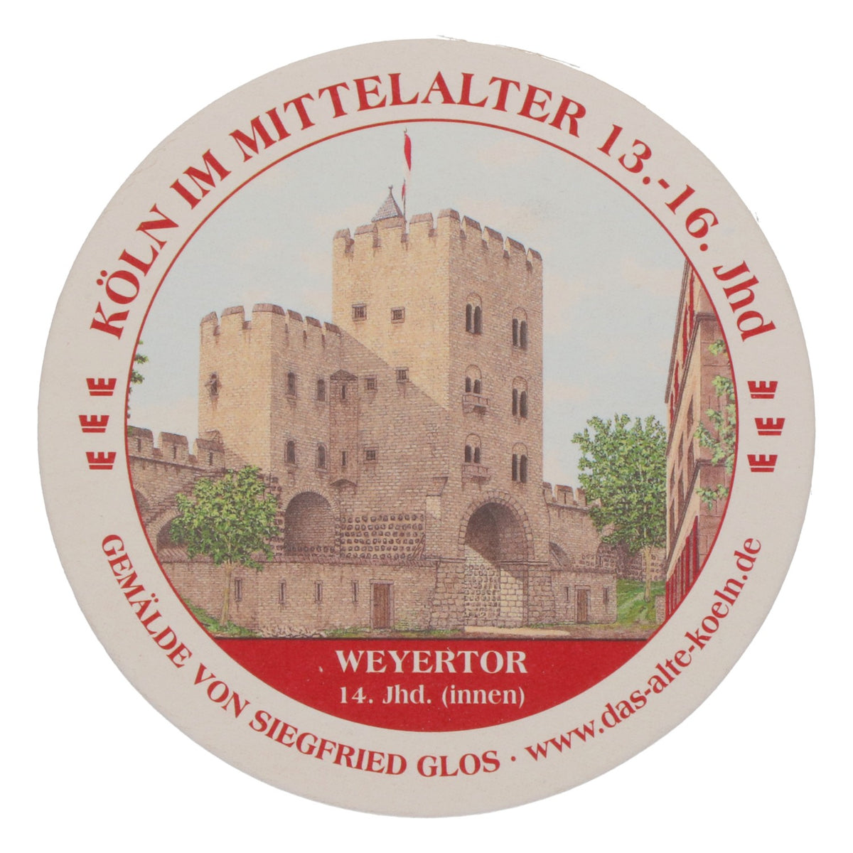 80x Sottobicchieri Reissdorf "Colonia nel Medioevo" Weyertor (interno) – Vista 3
