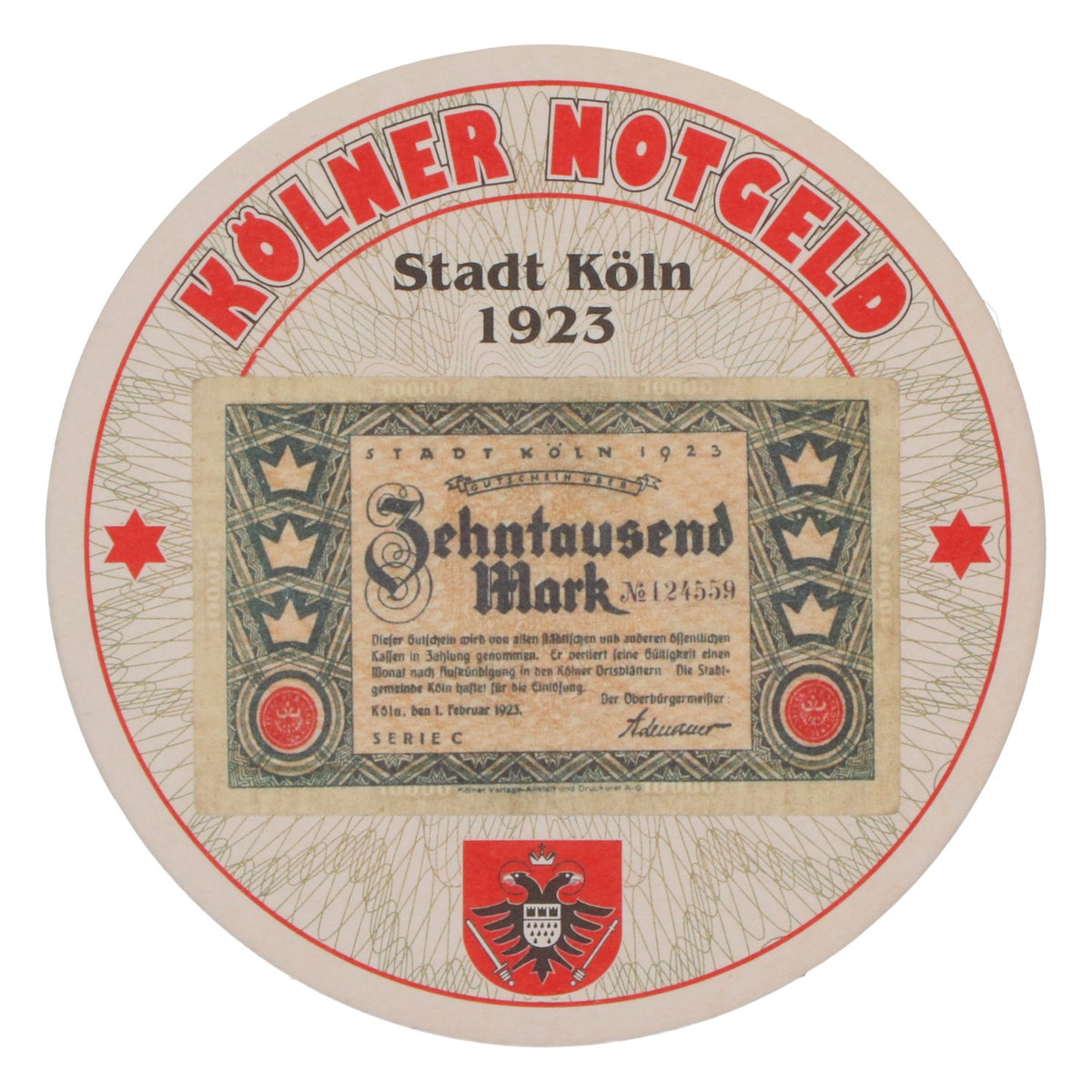 80x Sottobicchieri Reissdorf "Kölner Notgeld" Diecimila marchi – Vista 3