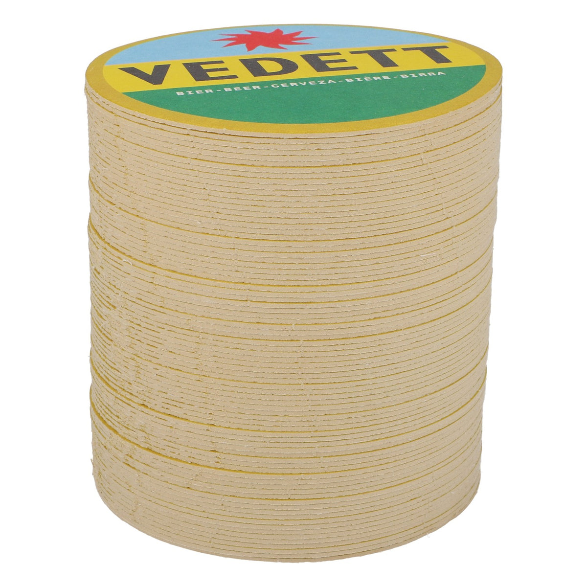 80x sottobicchieri Vedett Beer Coaster Sottobicchieri in vetro Azzurro/ giallo/ verde – Vista 2