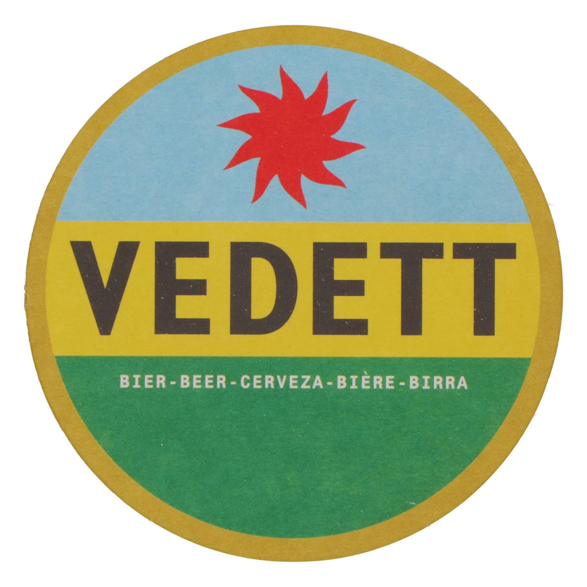 80x sottobicchieri Vedett Beer Coaster Sottobicchieri in vetro Azzurro/ giallo/ verde – Vista 3
