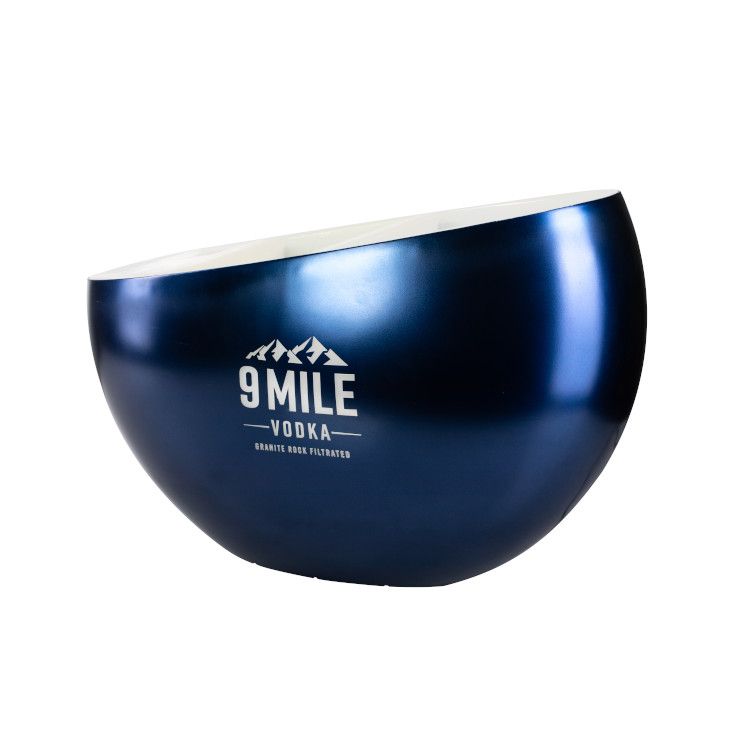 raffredda bottiglie 9 Mile LED blu opaco Serving Tool Branding Ghiaccio Bevande Club Bar