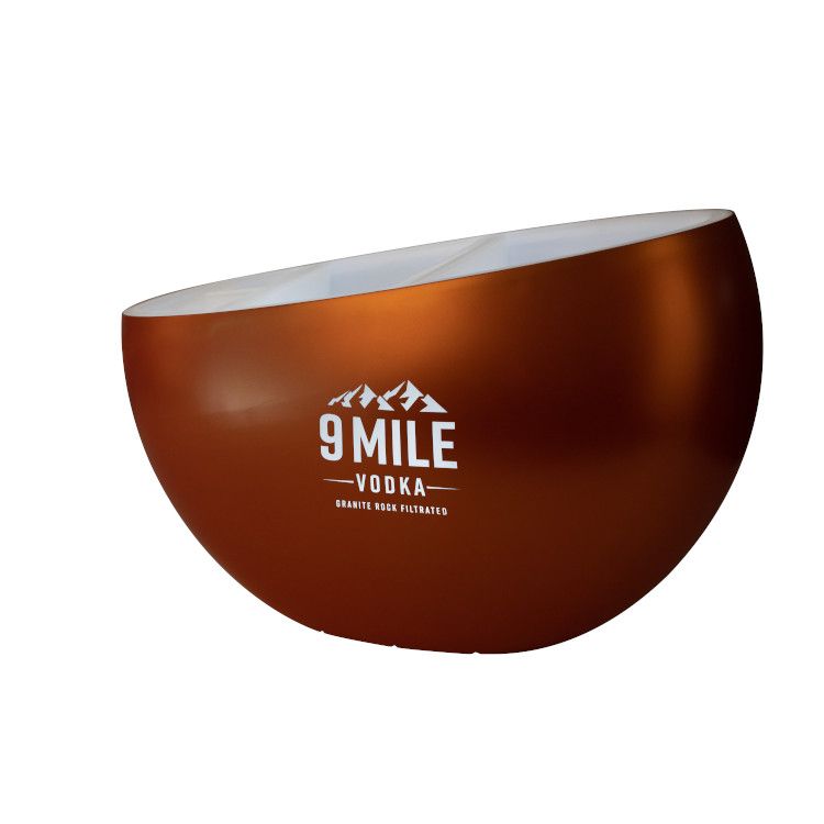 raffredda bottiglie 9 Mile in rame opaco con LED, utensile di servizio, branding, ghiaccio, bevande, club