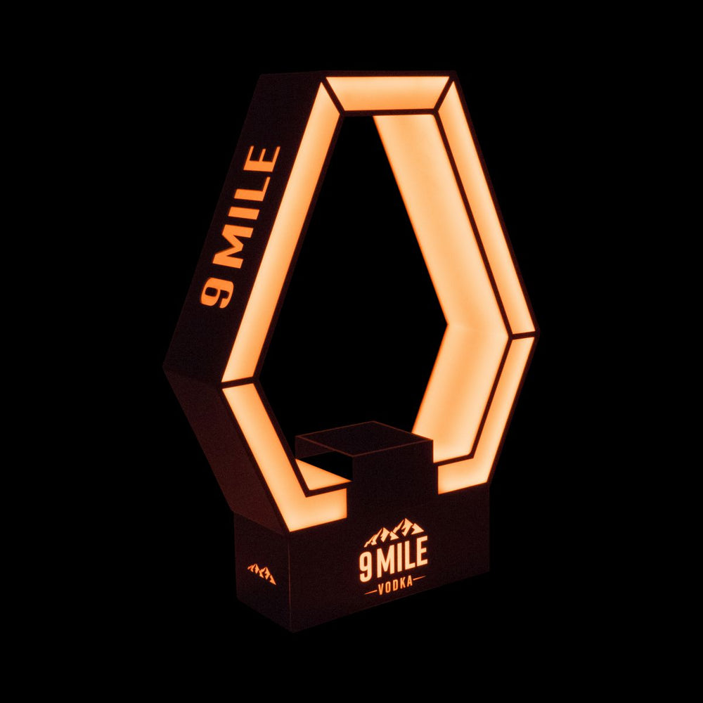 9 Mile Glorifier Espositore esclusivo per bottiglie LED Luminated